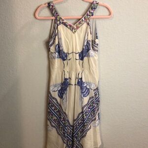 Anthropologie Liefnotes dress bees Aztec abstract women dress size12 sleeveless